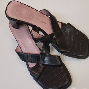 Antonio Melani Black ⚫ Leather Sandals 👡